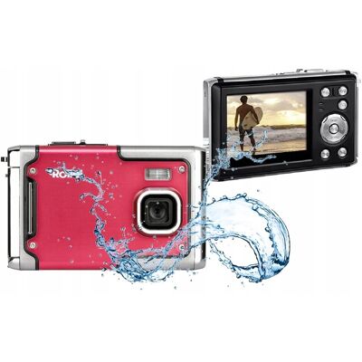 Rollei Aparat Cyfrowy Wodoodporny Sportowy Full Hd Lcd Akumulator Retro Prosty Róż Rollei Aparat Cyfrowy Wodoodporny Sportowy Full Hd Lcd Akumulator Retro Prosty Róż