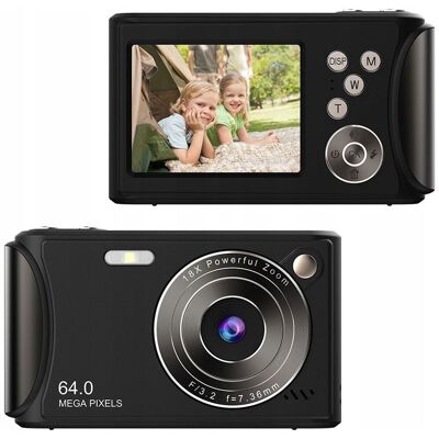 Aparat Cyfrowy Zdjęcia 64mp Filmy 4k / 30fps 18x Zoom Antishake / Xrec Q18 / Czarny Aparat Cyfrowy Zdjęcia 64mp Filmy 4k / 30fps 18x Zoom Antishake / Xrec Q18 / Czarny