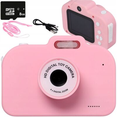 Inny producent Aparat fotograficzny cyfrowy dla dzieci full HD selfie kamera 8GB + gry PL Inny producent Aparat fotograficzny cyfrowy dla dzieci full HD selfie kamera 8GB + gry PL