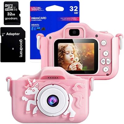 Revento Aparat Fotograficzny Dla Dzieci Jednorożec + Karta pamięci 32 GB Zabawka Dla Dzieci Revento Aparat Fotograficzny Dla Dzieci Jednorożec + Karta pamięci 32 GB Zabawka Dla Dzieci