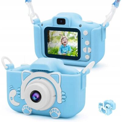 Aparat fotograficzny dla dzieci Kotek HD 40 MP Gry Niebieski Aparat fotograficzny dla dzieci Kotek HD 40 MP Gry Niebieski