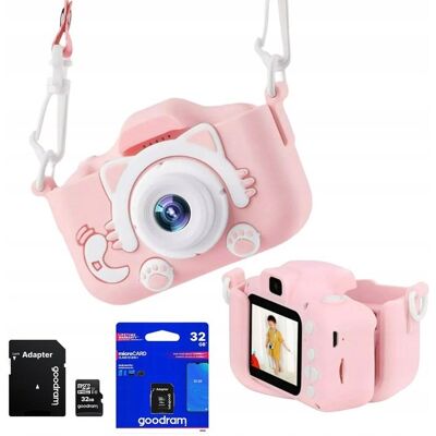 Revento Aparat Fotograficzny Dla Dzieci Kotek + Karta pamięci 32 GB Zabawka Dla Dzieci Revento Aparat Fotograficzny Dla Dzieci Kotek + Karta pamięci 32 GB Zabawka Dla Dzieci