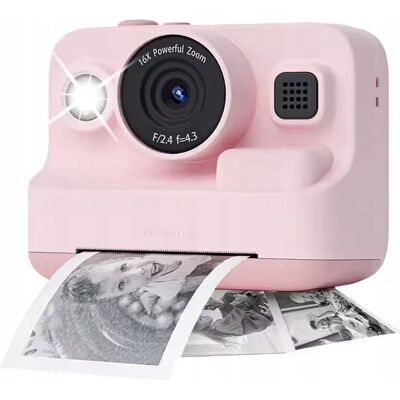 Inny producent APARAT FOTOGRAFICZNY Z DRUKARKĄ RÓŻOWY GRY NATYCHMIASTOWY DRUK + 3 ROLKI Inny producent APARAT FOTOGRAFICZNY Z DRUKARKĄ RÓŻOWY GRY NATYCHMIASTOWY DRUK + 3 ROLKI