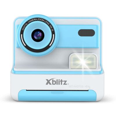 Aparat natychmiastowy dla dzieci Xblitz Flash Blue z drukarką termiczną Aparat natychmiastowy dla dzieci Xblitz Flash Blue z drukarką termiczną