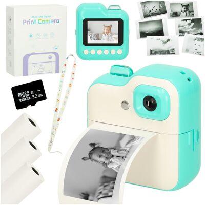 ikonka Aparat natychmiastowy drukarka termiczna zielony 1GB 24mpx ikonka Aparat natychmiastowy drukarka termiczna zielony 1GB 24mpx