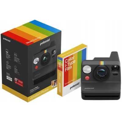 Inny producent Aparat Polaroid Now Gen 3 Black Bundle + Wkłady I-Type (8szt.) Inny producent Aparat Polaroid Now Gen 3 Black Bundle + Wkłady I-Type (8szt.)