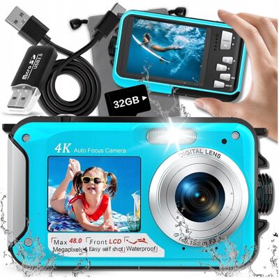 ZeeTech Aparat Wodoodporny Podwodny Cyfrowy Fotograficzny 48mpx 16x Zoom Karta 32gb ZeeTech Aparat Wodoodporny Podwodny Cyfrowy Fotograficzny 48mpx 16x Zoom Karta 32gb