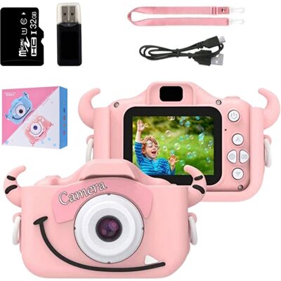 ZeeTech Bino, Aparat Cyfrowy dla dzieci, Monster, 40 Mpx z kartą pamięci 32GB, różowy ZeeTech Bino, Aparat Cyfrowy dla dzieci, Monster, 40 Mpx z kartą pamięci 32GB, różowy