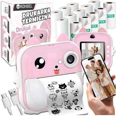 Inny producent DRUKUŚ 3.0 DRUKARKA TERMICZNA APARAT KAMERA NATYCHMIASTOWY DRUK + 13 ROLEK Inny producent DRUKUŚ 3.0 DRUKARKA TERMICZNA APARAT KAMERA NATYCHMIASTOWY DRUK + 13 ROLEK