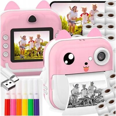 Memfis DRUKUŚ MINI DRUKARKA TERMICZNA APARAT NATYCHMIASTOWY DLA DZIECI + 20 ROLEK Memfis DRUKUŚ MINI DRUKARKA TERMICZNA APARAT NATYCHMIASTOWY DLA DZIECI + 20 ROLEK