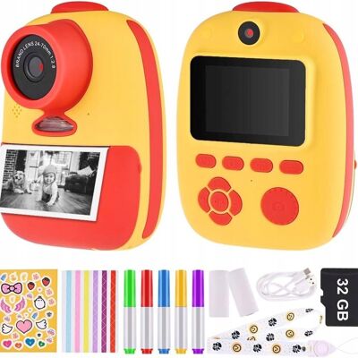 Inny producent GOLDGE Aparat natychmiastowy dla dzieci z funkcją druku, selfie, naklejkami Inny producent GOLDGE Aparat natychmiastowy dla dzieci z funkcją druku, selfie, naklejkami