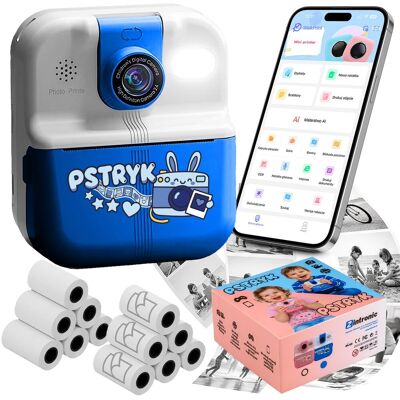 Kreatywna Mini Kamera dla Dzieci z Natychmiastowym Drukiem – PSTRYK! Zintronic DTP02NV1-Z (niebieski) Kreatywna Mini Kamera dla Dzieci z Natychmiastowym Drukiem – PSTRYK! Zintronic DTP02NV1-Z (niebieski)