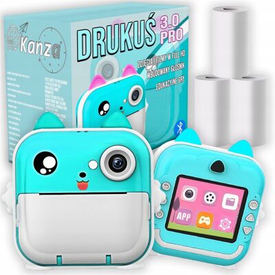 Inny producent MINI DRUKARKA DRUKUŚ APARAT FOTOGRAFICZNY NATYCHMIASTOWY TERMICZNA 3 ROLKI Inny producent MINI DRUKARKA DRUKUŚ APARAT FOTOGRAFICZNY NATYCHMIASTOWY TERMICZNA 3 ROLKI