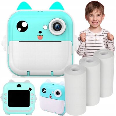 Lewer MINI DRUKARKA DRUKUŚ APARAT FOTOGRAFICZNY NATYCHMIASTOWY TERMICZNA + ROLKI Lewer MINI DRUKARKA DRUKUŚ APARAT FOTOGRAFICZNY NATYCHMIASTOWY TERMICZNA + ROLKI
