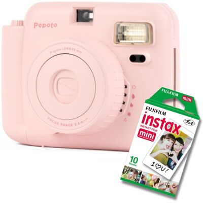 Inny producent Popoto Różowy Aparat Natychmiastowy Z Wkładami Instax Mini 10 Szt Prezent Inny producent Popoto Różowy Aparat Natychmiastowy Z Wkładami Instax Mini 10 Szt Prezent