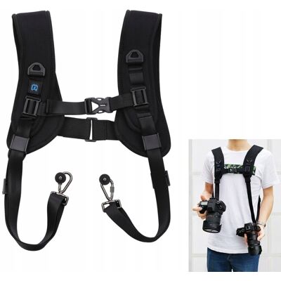Inny producent Szelki Fotograficzne Do Aparatu Pasek Na 2x Aparat Aparaty Dslr Kamera 1/4' Inny producent Szelki Fotograficzne Do Aparatu Pasek Na 2x Aparat Aparaty Dslr Kamera 1/4'