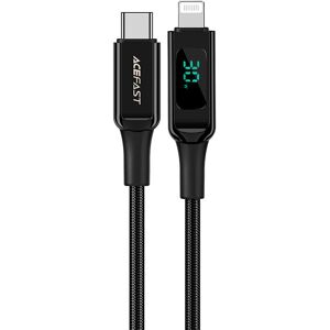 Acefast kabel MFI USB Typ C - Lightning 1,2m, 30W, 3A czarny (C6-01 Black)