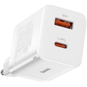 Baseus Super Si Pro Ładowarka sieciowa USB-C USB-A 30W PD QC3.0 (iPhone 13 12)