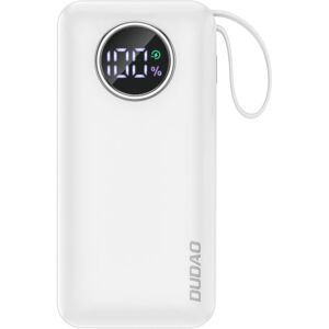 Dudao Powerbank 10000Mah Usb-A / Usb-C 22.5W Z Wbudowanym Kablem Lightning  Oraz Usb-C Biały (K15Sw)