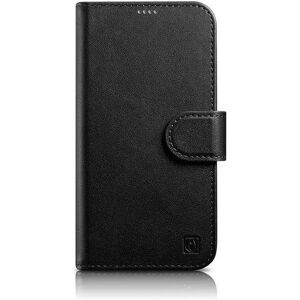 iCarer Wallet Case 2in1 etui iPhone 14 Plus skórzany pokrowiec z klapką Anti-RFID czarny (WMI14220727-BK)