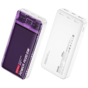 Inny producent Wekome Wp-351 Vanguard Series - Power Bank 20000 Mah Pd 20W + Qc 22.5W (Fioletowy / Przezroczysty)