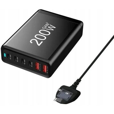Inny producent Ładowarka 200W PD 4x USB C 3x QC 3.0 GaN Stacja dokująca do iPhone Inny producent Ładowarka 200W PD 4x USB C 3x QC 3.0 GaN Stacja dokująca do iPhone
