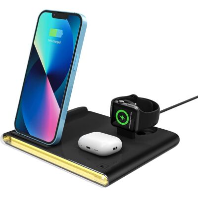 Inny producent Ładowarka Indukcyjna 4w1 Stacja Dokująca Led Szybka Lampka Nocna Inny producent Ładowarka Indukcyjna 4w1 Stacja Dokująca Led Szybka Lampka Nocna
