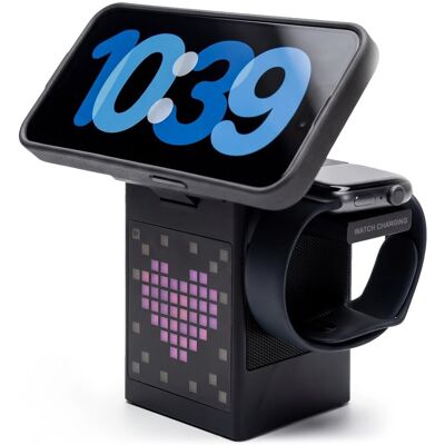 Inny producent Ładowarka Indukcyjna 5w1 MagSafe z Ekranem Pixel i Głośnikiem, Stacja Dokująca do iPhone, Apple Watch, AirPods, funkcja zegara – Alogy PixelCharge™ Inny producent Ładowarka Indukcyjna 5w1 MagSafe z Ekranem Pixel i Głośnikiem, Stacja Dokująca do iPhone, Apple Watch, AirPods, funkcja zegara – Alogy PixelCharge™
