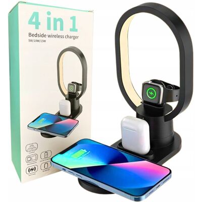 Ładowarka Indukcyjna Qi 15W iPhone Apple Watch AirPods Stacja Dokująca 4w1 Ładowarka Indukcyjna Qi 15W iPhone Apple Watch AirPods Stacja Dokująca 4w1