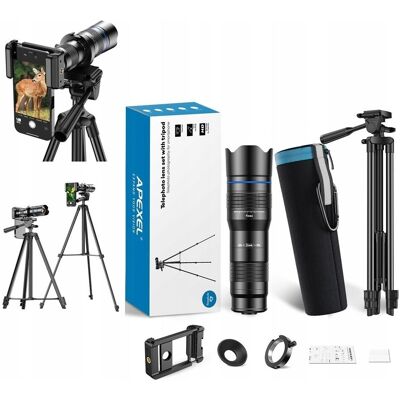 Obiektyw Tele Zoom Focus Optyczny 20-40x + Statyw Telefon Smartfon Apexel / Apl-20-40xjj029 Obiektyw Tele Zoom Focus Optyczny 20-40x + Statyw Telefon Smartfon Apexel / Apl-20-40xjj029