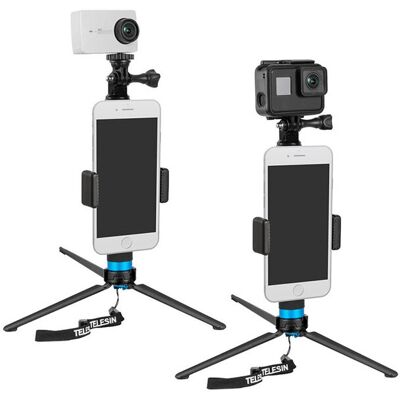Czarny Selfie Stick + Statyw Telesin do Kamer Sportowych - Akcesoria do Selfie, Kamera Akcji Czarny Selfie Stick + Statyw Telesin do Kamer Sportowych - Akcesoria do Selfie, Kamera Akcji