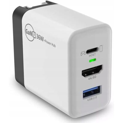 Inny producent Szybka ladowarka do telefonu GAN 36W Stacja dokująca Hub 3w1 HDMI 4K @60 Inny producent Szybka ladowarka do telefonu GAN 36W Stacja dokująca Hub 3w1 HDMI 4K @60