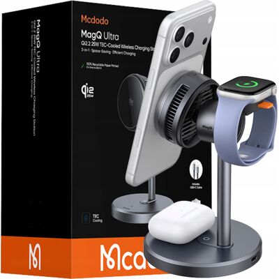 Mcdodo Ładowarka Indukcyjna 3w1 Magsafe Stacja Dokująca Do Apple Iphone Mcdodo Ładowarka Indukcyjna 3w1 Magsafe Stacja Dokująca Do Apple Iphone