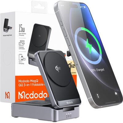 Mcdodo Ładowarka Indukcyjna 3w1 Magsafe Stacja Dokująca Do Apple Iphone Qi2 Mcdodo Ładowarka Indukcyjna 3w1 Magsafe Stacja Dokująca Do Apple Iphone Qi2