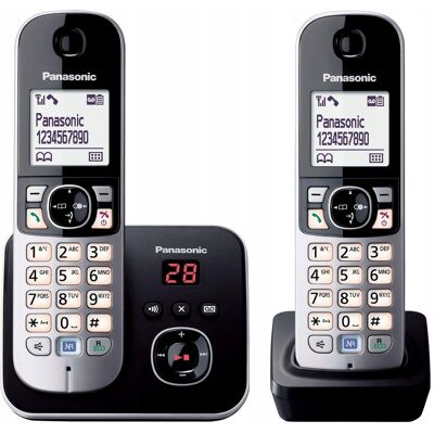 Outlet Panasonic KX-TG6822GB telefon bezprzewodowy sekretarka 2 słuchawki Outlet Panasonic KX-TG6822GB telefon bezprzewodowy sekretarka 2 słuchawki