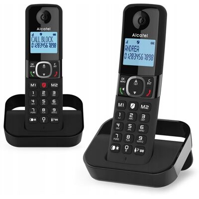 Telefon bezprzewodowy ALCATEL F860 Duo polskie menu akumulatorki DECT czarn Telefon bezprzewodowy ALCATEL F860 Duo polskie menu akumulatorki DECT czarn