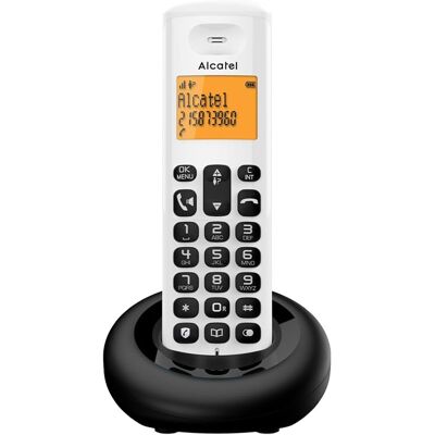 Telefon bezprzewodowy DECT Alcatel E260 Duży podświetlany wyświetlacz biały Telefon bezprzewodowy DECT Alcatel E260 Duży podświetlany wyświetlacz biały