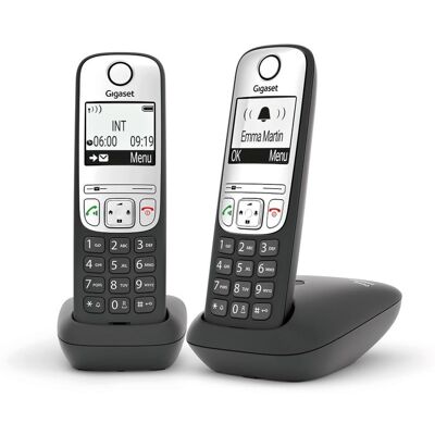 Siemens Telefon Gigaset A690 Duo 2 Słuchawki Czarny Dect Tryb Głośnomówiący Siemens Telefon Gigaset A690 Duo 2 Słuchawki Czarny Dect Tryb Głośnomówiący