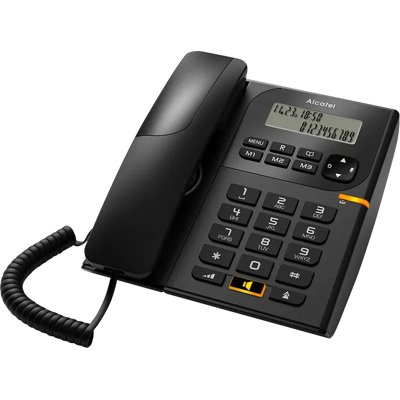 Alcatel T58 Czarny telefon stacjonarny - Telefon Alcatel T58 Czarny telefon stacjonarny - Telefon
