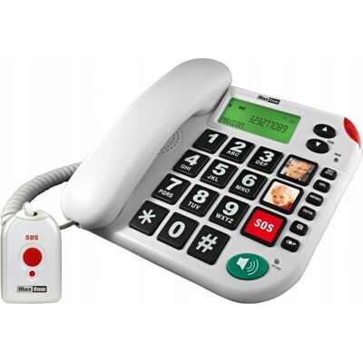 Inny producent TELEFON STACJONARNY DLA SENIORA MAXCOM KXT481 PILOT SOS Inny producent TELEFON STACJONARNY DLA SENIORA MAXCOM KXT481 PILOT SOS