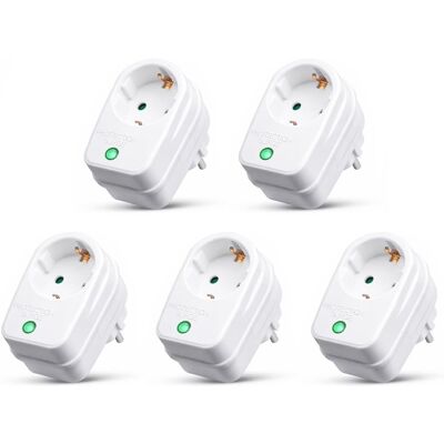Inny producent Adapter Gniazdkowy Przepięciowy Ochrona Odgromowa Zestaw 5 Sztuk Biały Inny producent Adapter Gniazdkowy Przepięciowy Ochrona Odgromowa Zestaw 5 Sztuk Biały