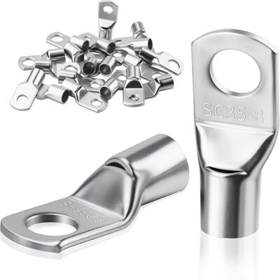Inny producent Końcówki Kablowe 25 Sztuk 35mm2 M8 Miedziane Oczkowe Nieizolowane Trwałe Inny producent Końcówki Kablowe 25 Sztuk 35mm2 M8 Miedziane Oczkowe Nieizolowane Trwałe