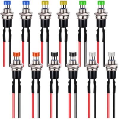 Inny producent Przełącznik 12 Sztuk 7 Mm Mini Przycisk Okrągły Chwilowy Płaski Złącze Inny producent Przełącznik 12 Sztuk 7 Mm Mini Przycisk Okrągły Chwilowy Płaski Złącze