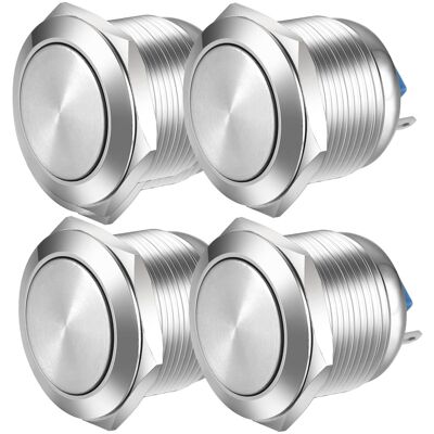 Inny producent Przełącznik 19mm Płaski Chwilowy Metalowy Wodoszczelny Odporny Stalowy Inny producent Przełącznik 19mm Płaski Chwilowy Metalowy Wodoszczelny Odporny Stalowy