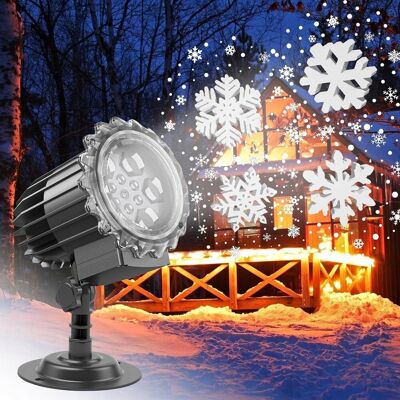 Inny producent ALED LIGHT Projektor zewnętrzny z motywem płatków śnieżynek, 9W, na święta Inny producent ALED LIGHT Projektor zewnętrzny z motywem płatków śnieżynek, 9W, na święta