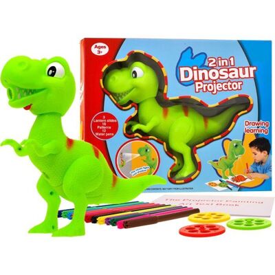 JOKOMISIADA Dinozaur T-rex Rzutnik projektor + pisaki TA0048 JOKOMISIADA Dinozaur T-rex Rzutnik projektor + pisaki TA0048