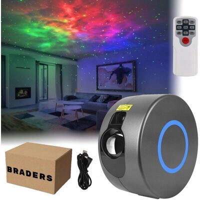 Galaktyczny Projektor Gwiazd 3D LED Planetarium Domowe Rzutnik Nieba Pilot BRADERS Galaktyczny Projektor Gwiazd 3D LED Planetarium Domowe Rzutnik Nieba Pilot BRADERS
