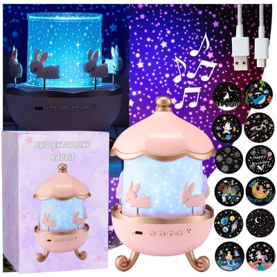 STARLIT LAMPKA NOCNA Projektor Gwiazd dla dzieci Karuzela Głośnik Bluetooth 12 filmów STARLIT LAMPKA NOCNA Projektor Gwiazd dla dzieci Karuzela Głośnik Bluetooth 12 filmów