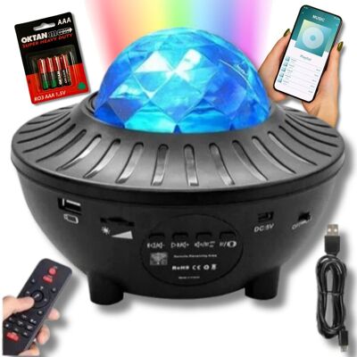 AMIKU LAMPKA PROJEKTOR GWIAZD Z PILOTEM BLUETOOTH USB + BATERIE 4xAAA AMIKU LAMPKA PROJEKTOR GWIAZD Z PILOTEM BLUETOOTH USB + BATERIE 4xAAA