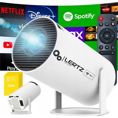 Lertz Rzutnik Projektor Led Android Wifi Full Hd Przenośny Smart Tv Głośnik Pilot Lertz Rzutnik Projektor Led Android Wifi Full Hd Przenośny Smart Tv Głośnik Pilot